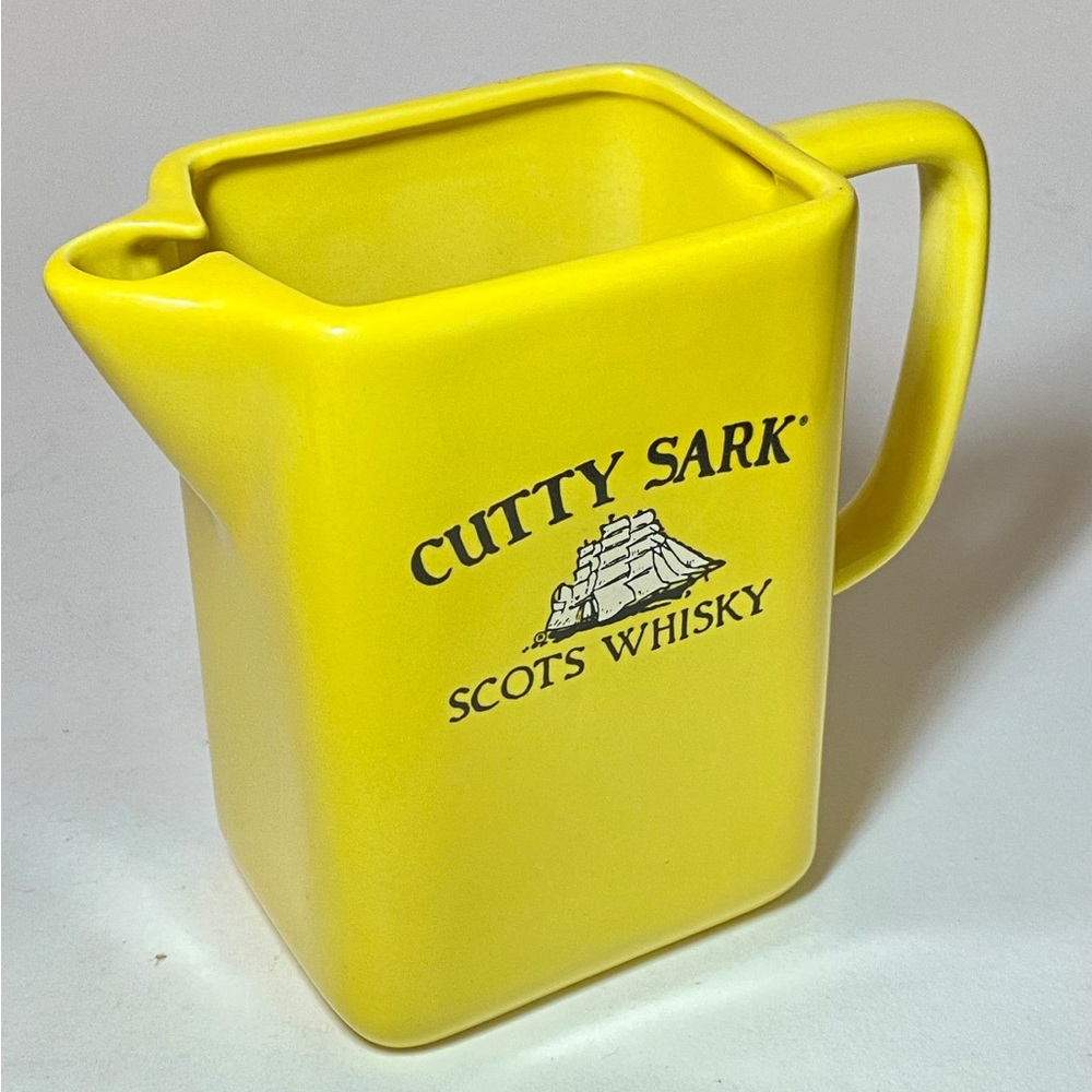 Yellow ceramic cutty sark pitcher
